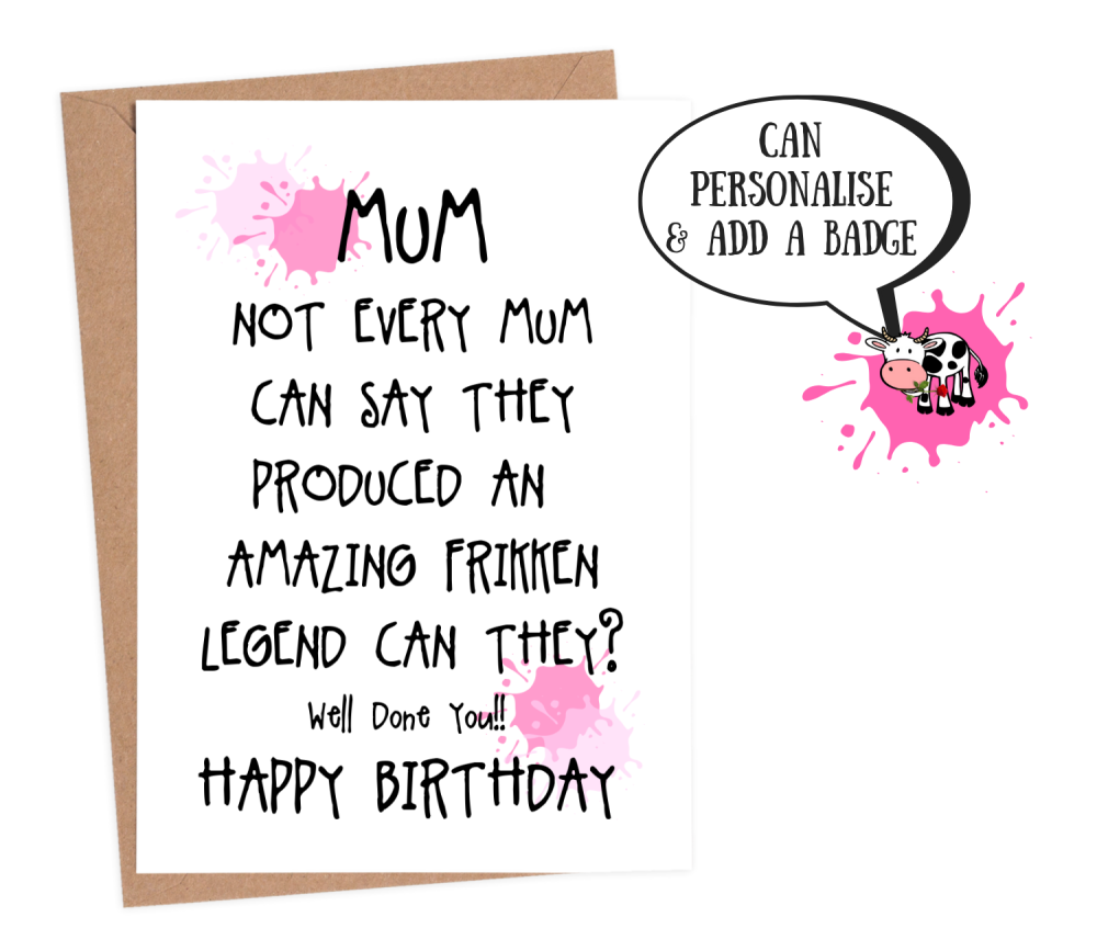 funny birthday card for mum | mum birthday card funny