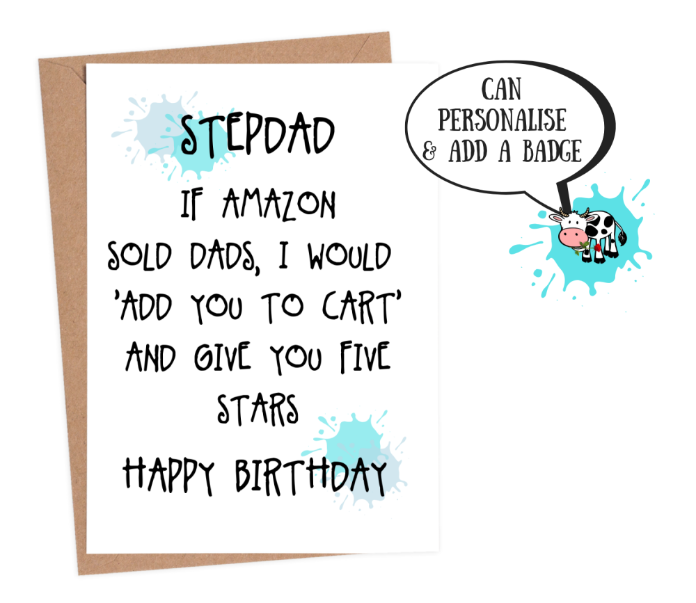 funny stepdad birthday card