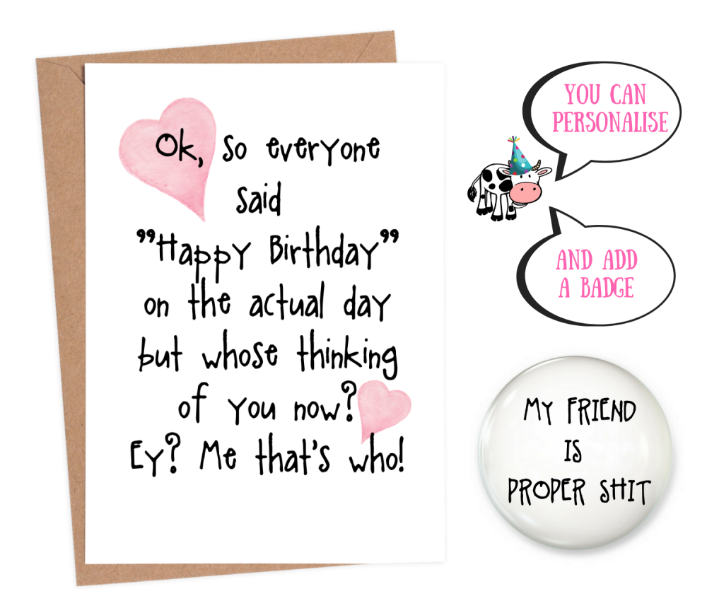 funny birthday cards for friends | gin birthday cards | personalised