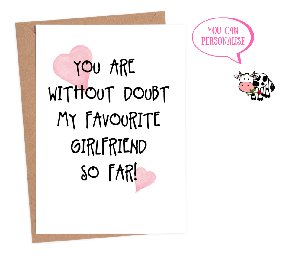 Funny valentines cards girlfriend | personalised valentines cards ...