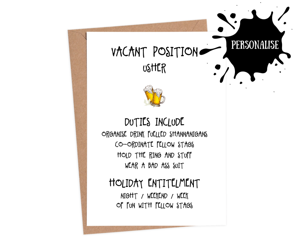 Usher - Vacant Position