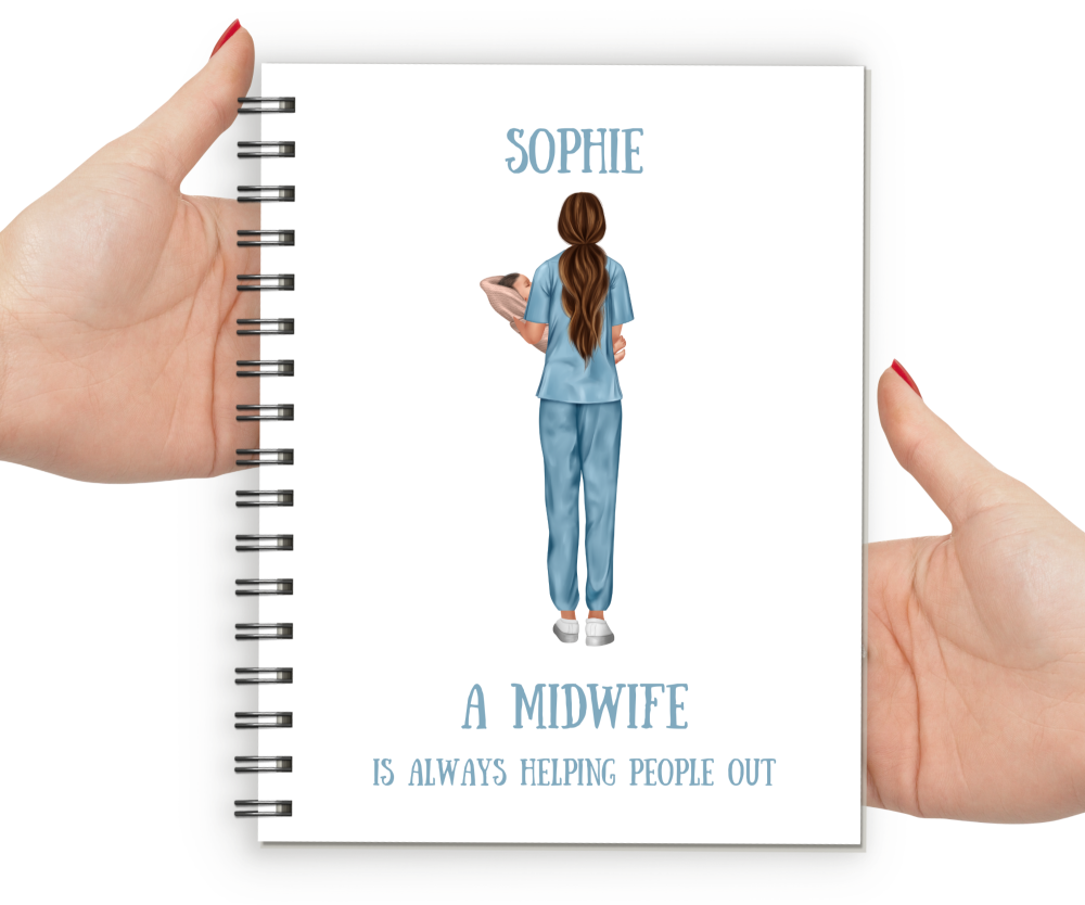 Midwife Helping People Notebook