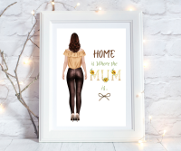 Print Mum Figure Sunflower