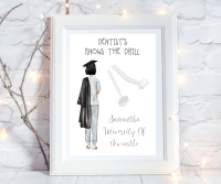 Print Dentist Female Graduation