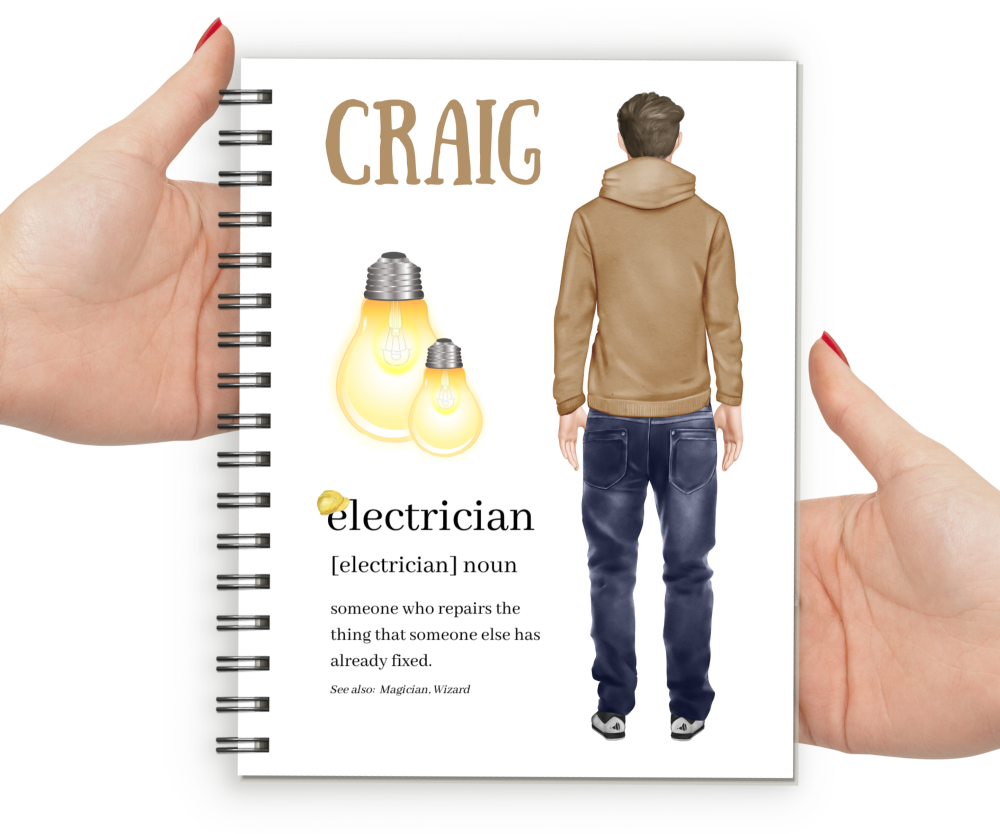 Notebook Electrician Figure