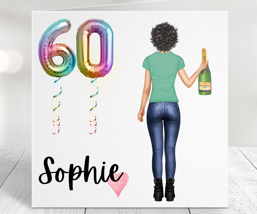 female 60th birthday card