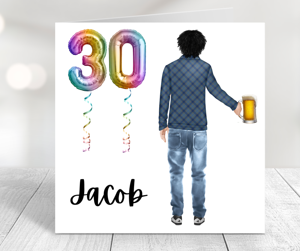 male 30th birthday card