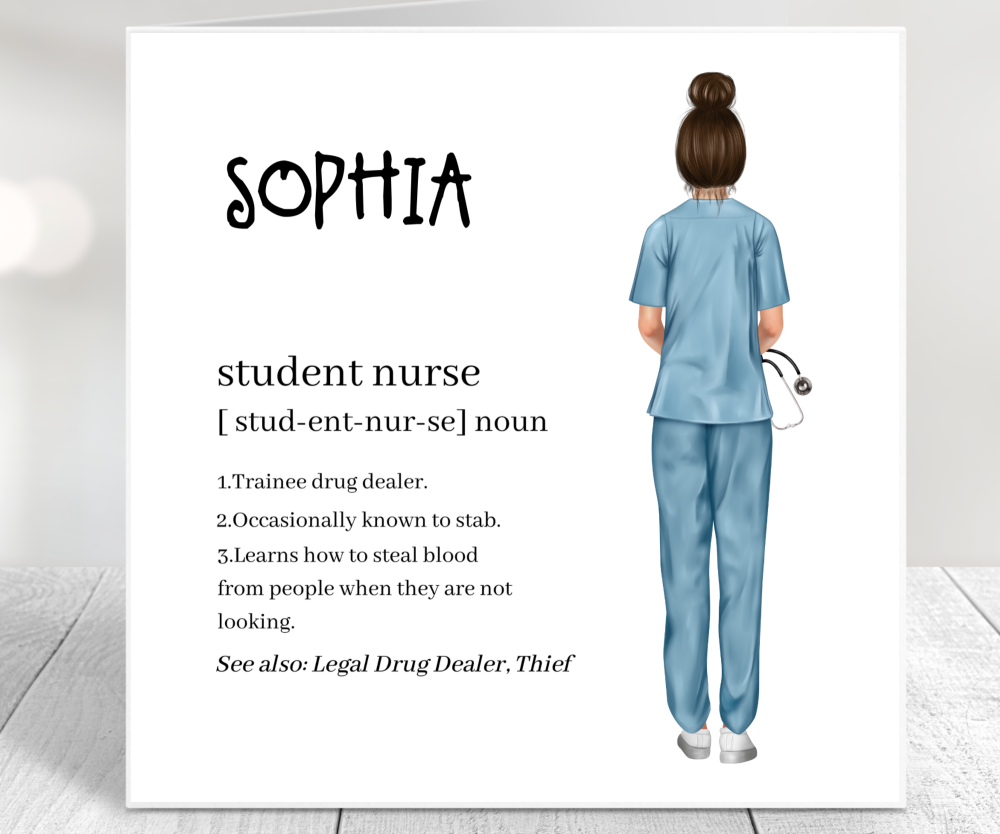 student nurse birthday card