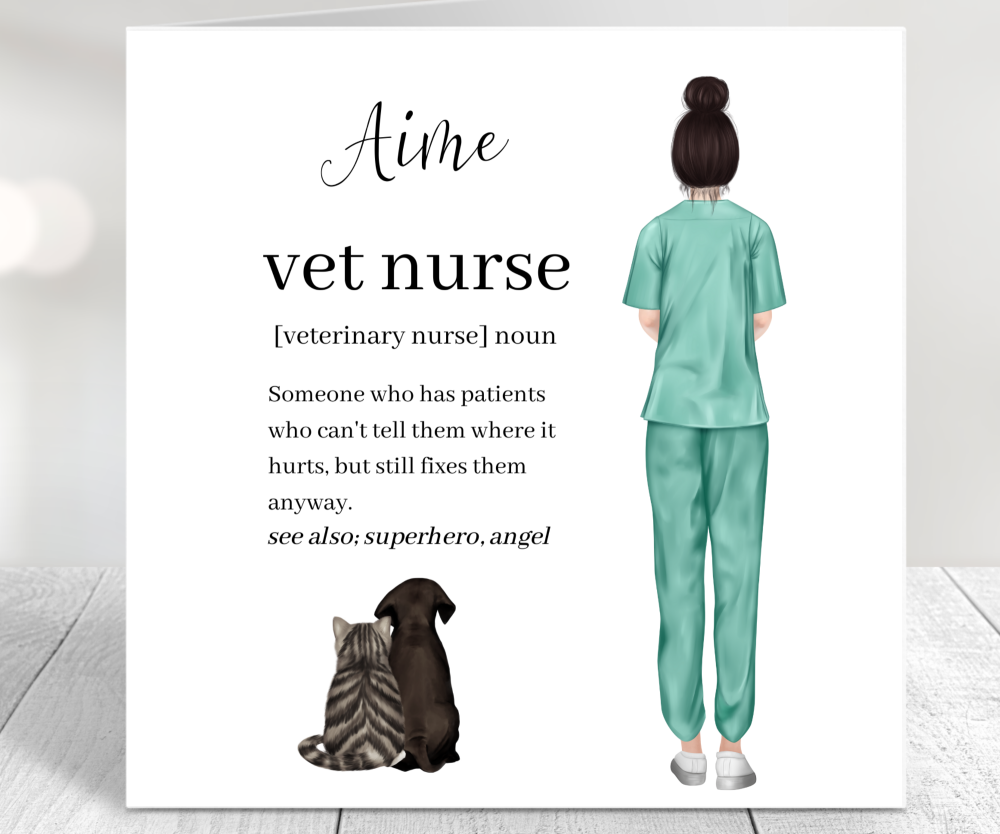 vet nurse thank you card