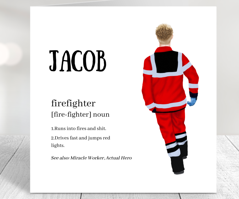 firefighter birthday card