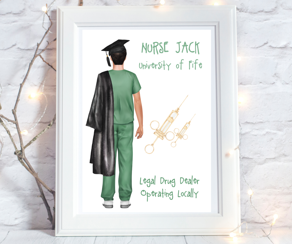 Print Nurse Male Graduation