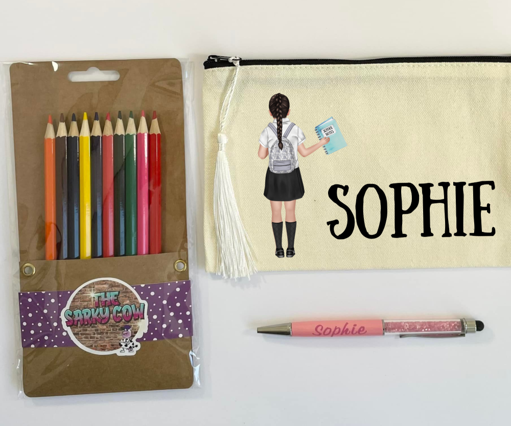 back to school pencil case girls