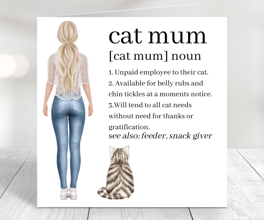 Funny Cat Mum Card