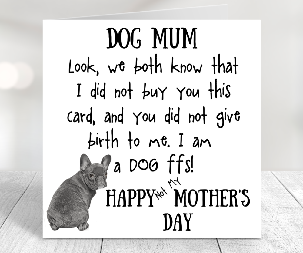 funny dog mum card