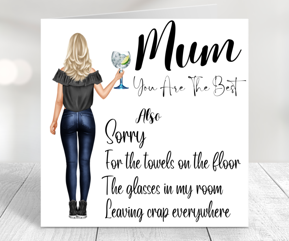 Funny card for mum