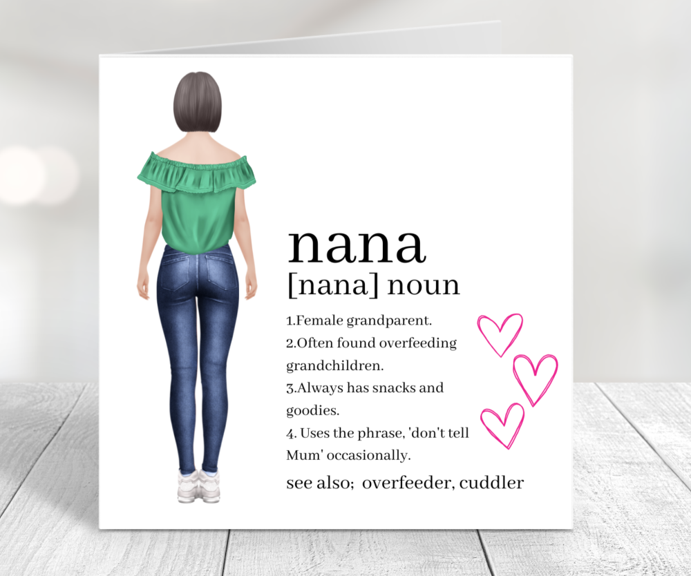 funny nana card for birthday or mothers day