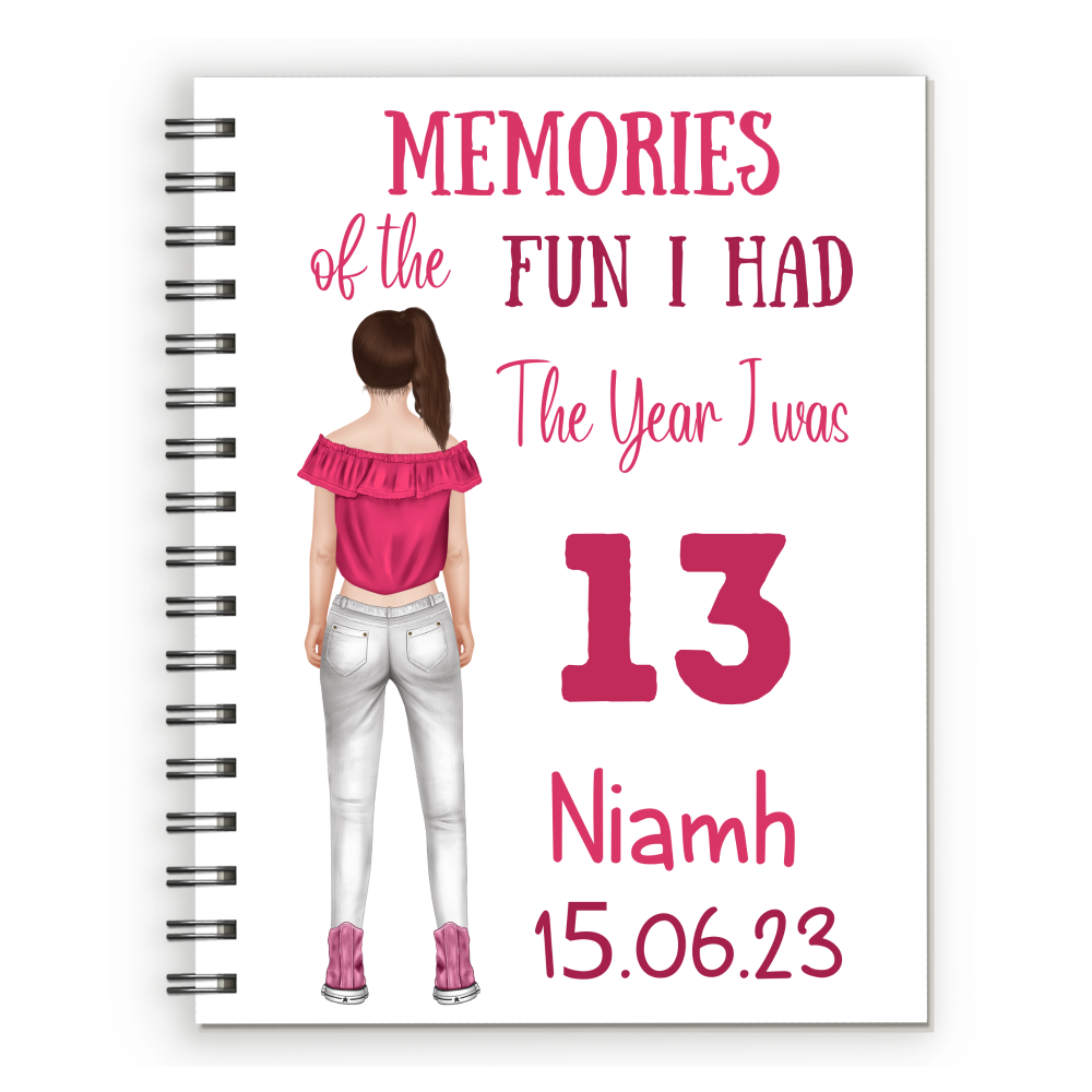 13th Birthday Girl Notebook
