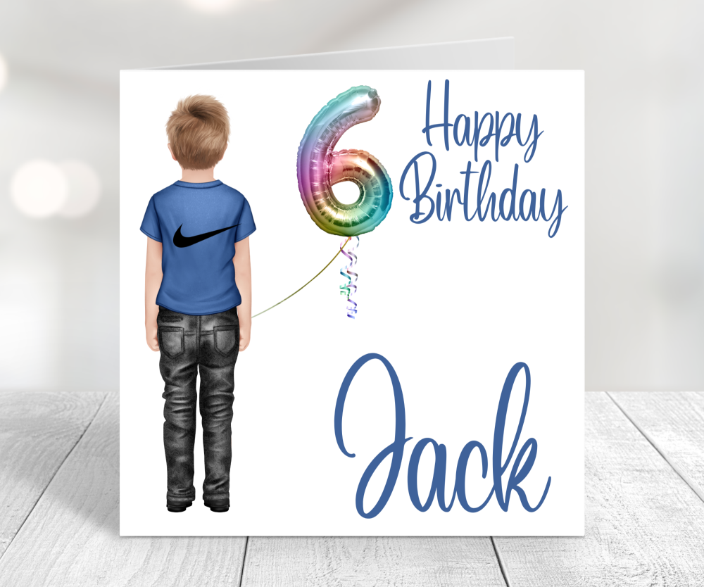 6th birthday card boy