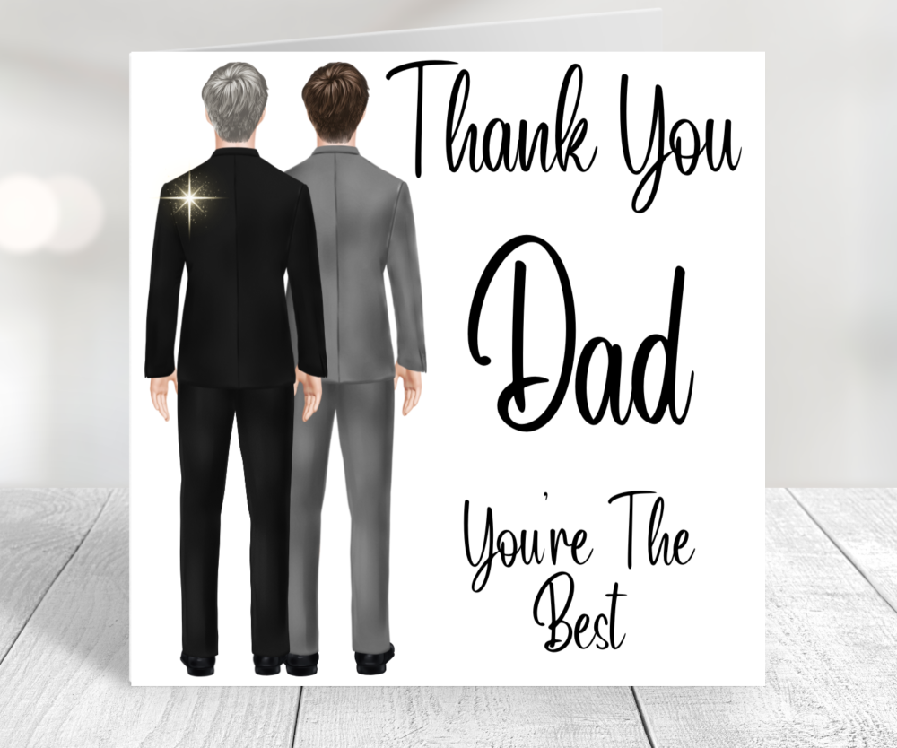thank you father of the groom card