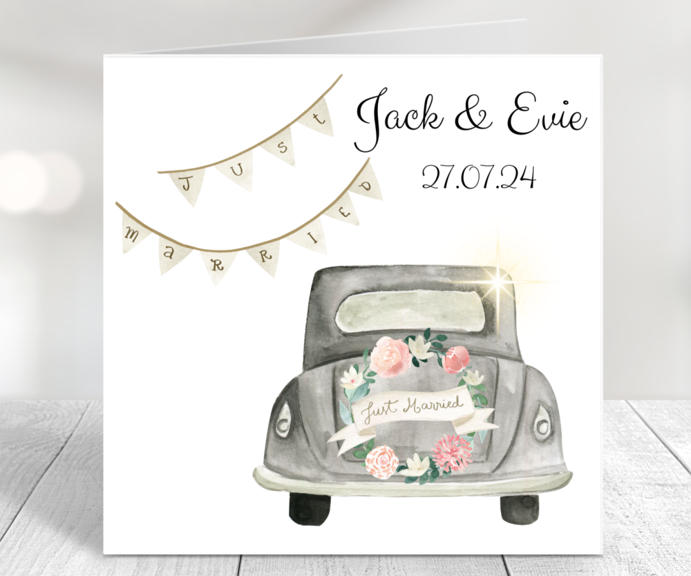 personalised wedding day card