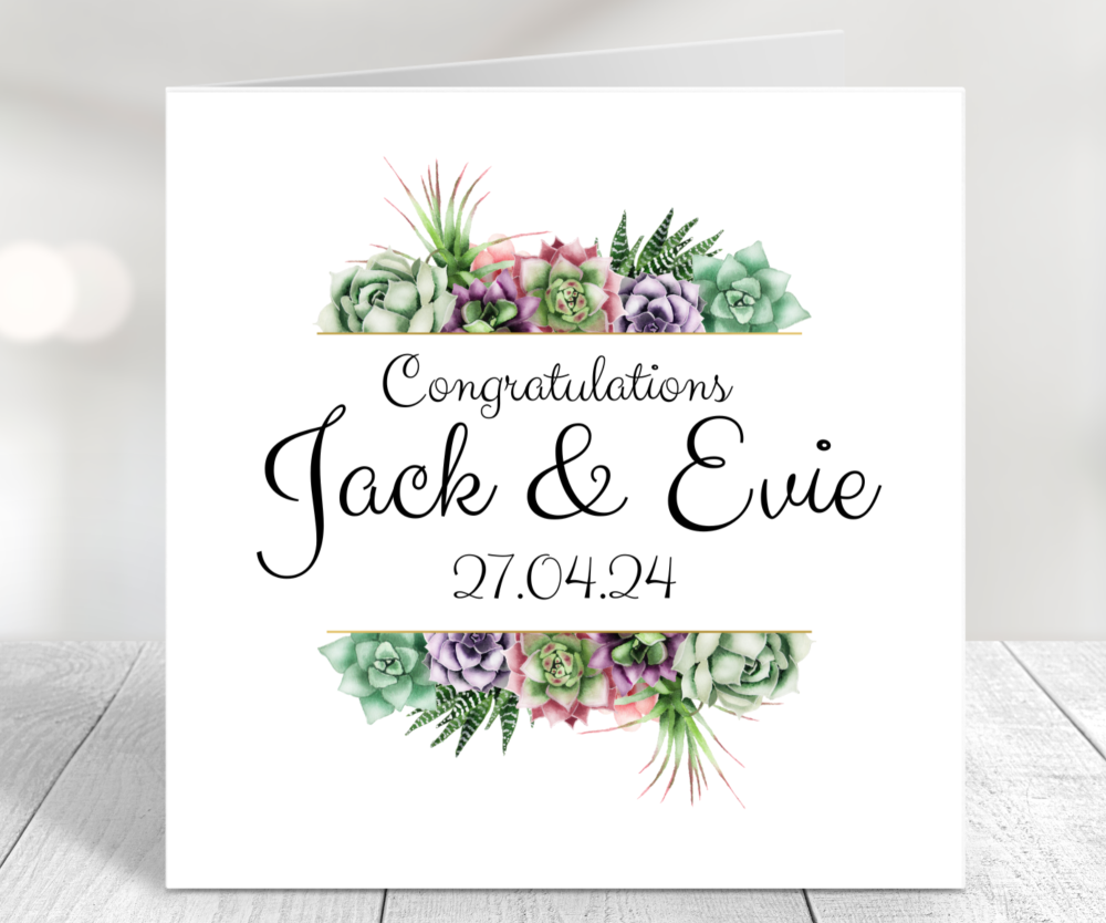 personalised wedding day card