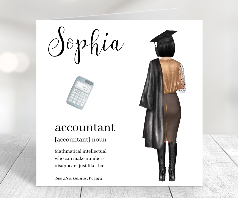 accountant graduation card female