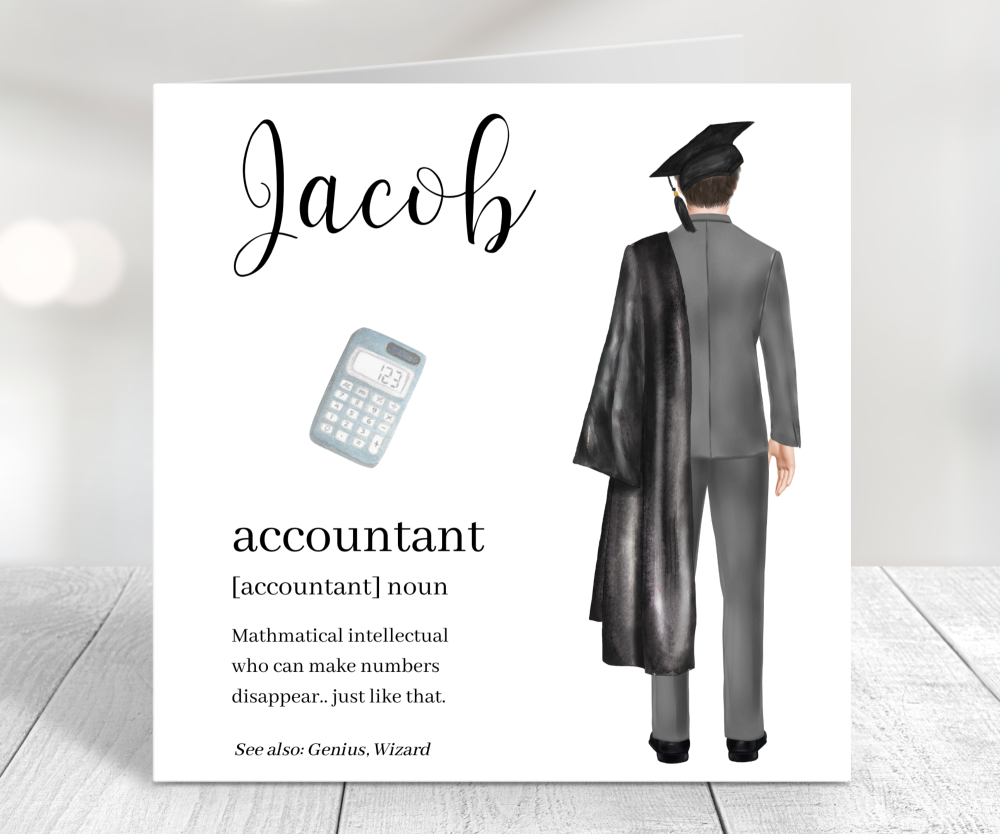 accountant graduation card male