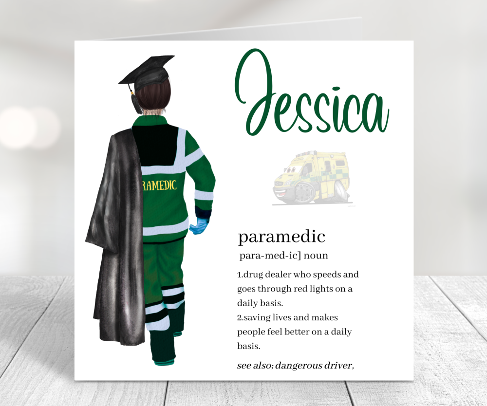 Paramedic Graduation Card Female