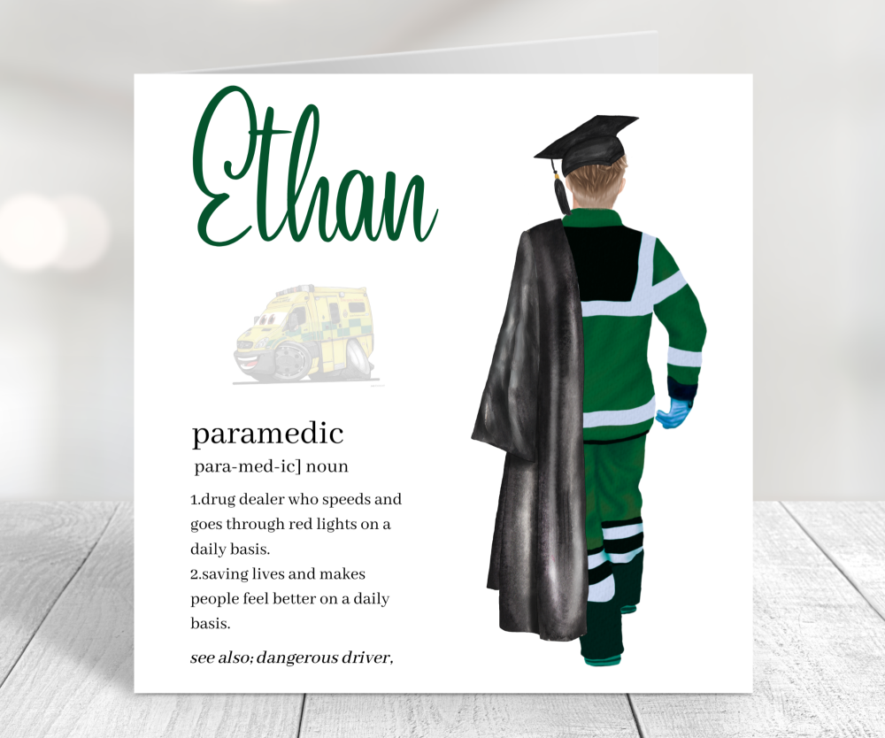 Paramedic Graduation Card Male