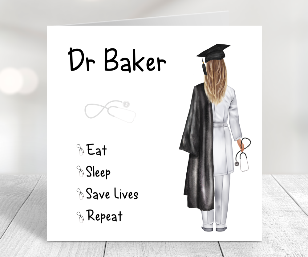 Doctor Graduation Card Female
