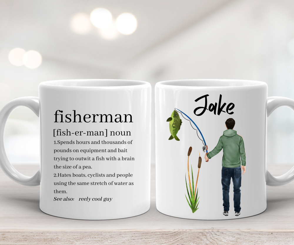 Fishing Mug Man