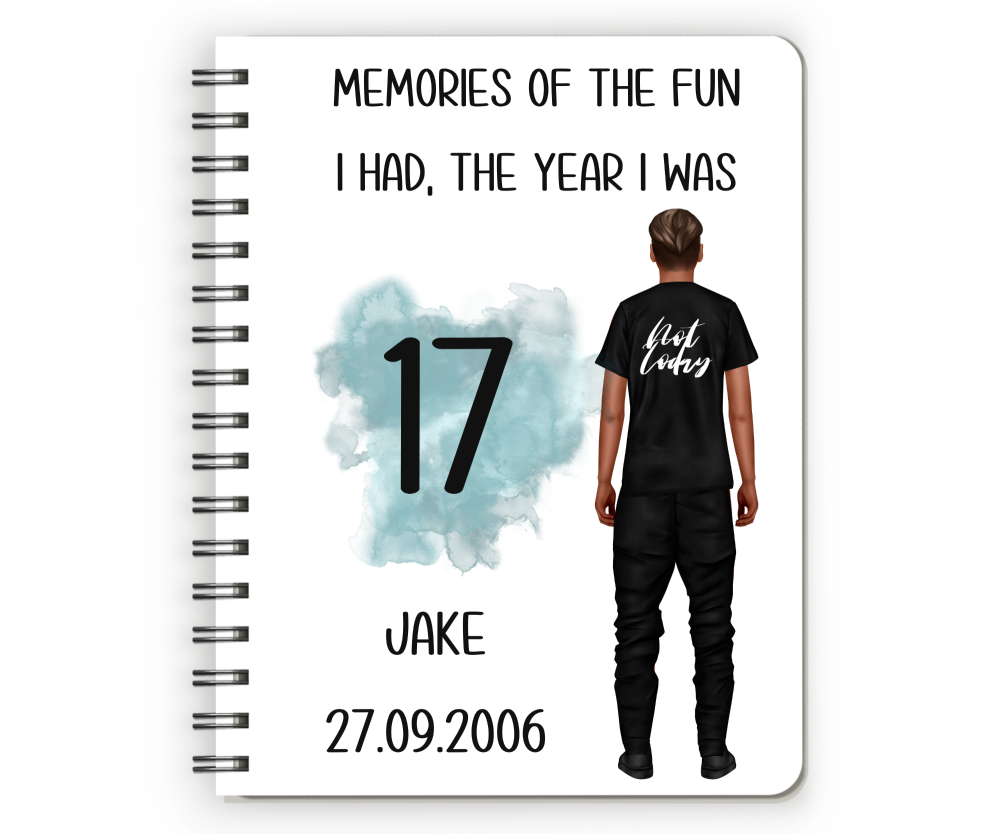17th Birthday Boy Notebook