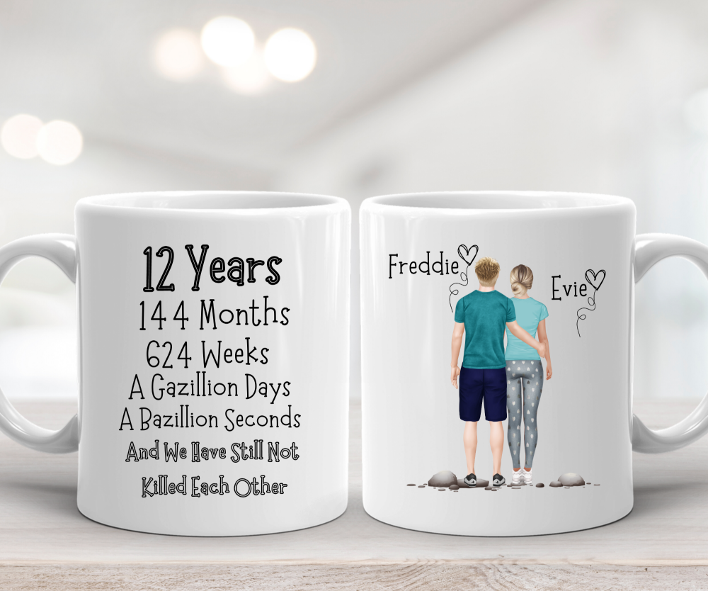 12th  Year Anniversary Present - Mug