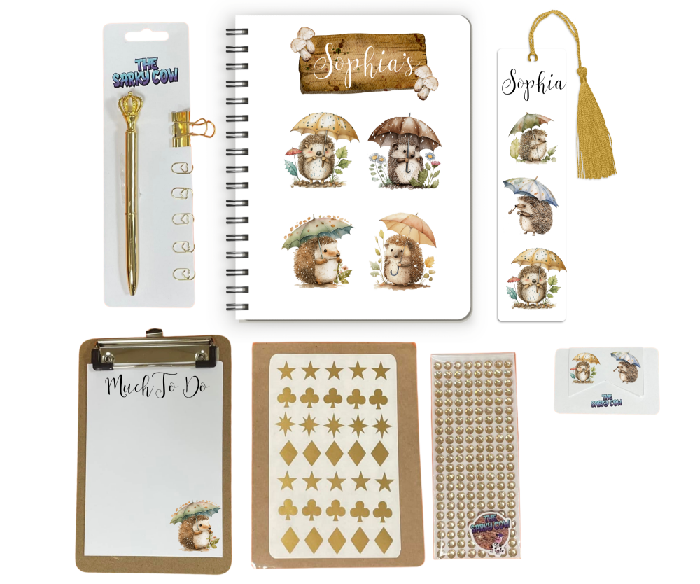 Hedgehog Stationery Set