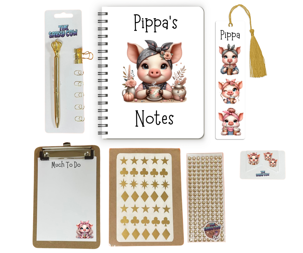 Pig Stationery Set