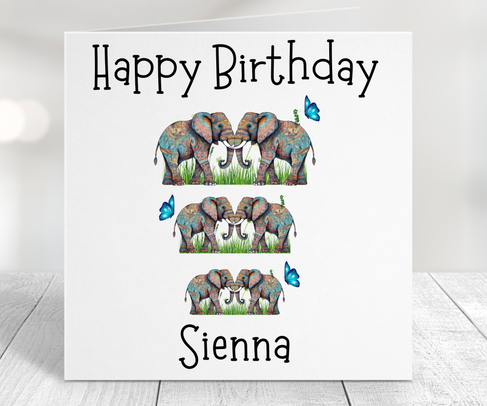 Elephant Birthday Card