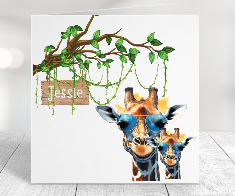 Giraffe Birthday Card