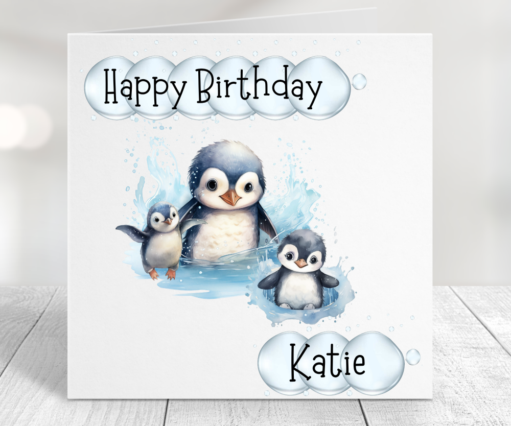 Penguin Birthday Card