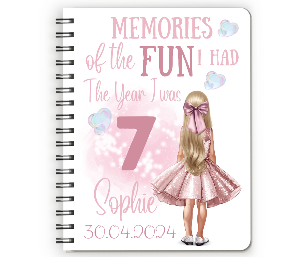 7th Birthday Girl Notebook