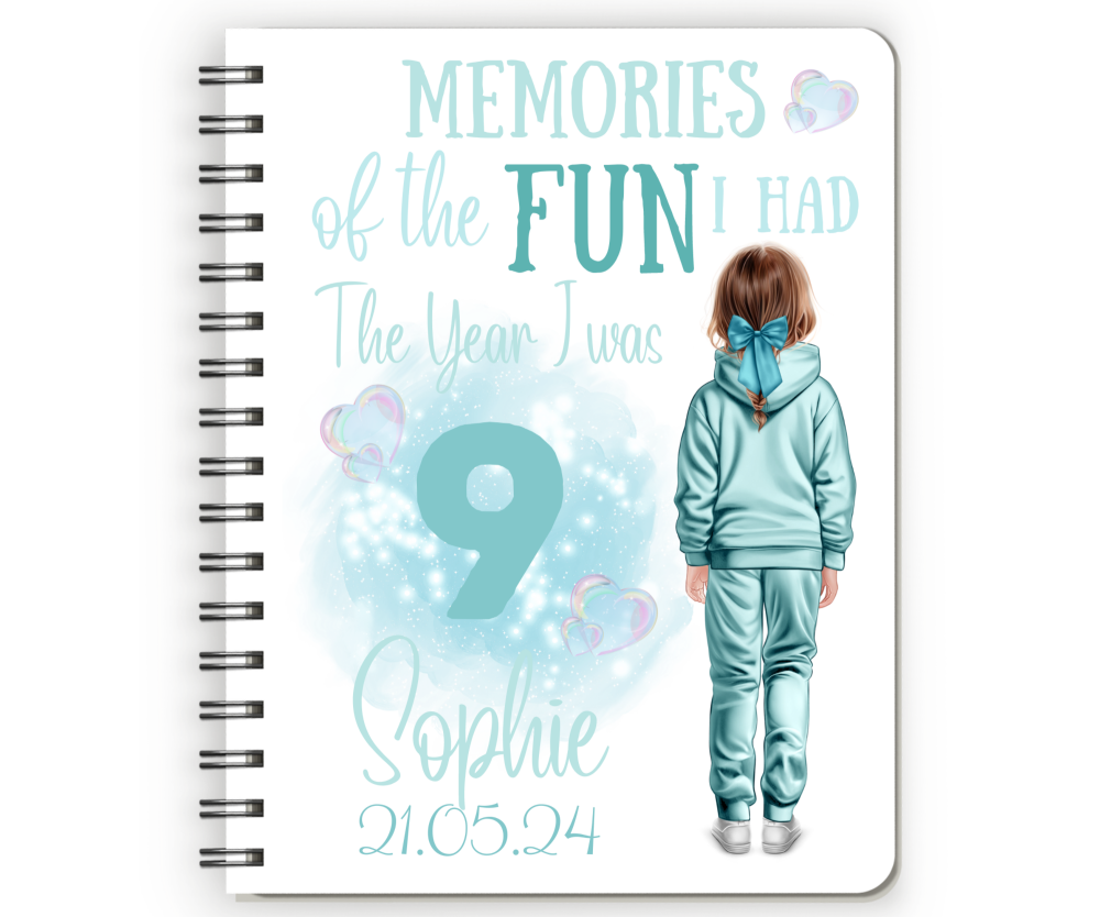 9th Birthday Girl Notebook