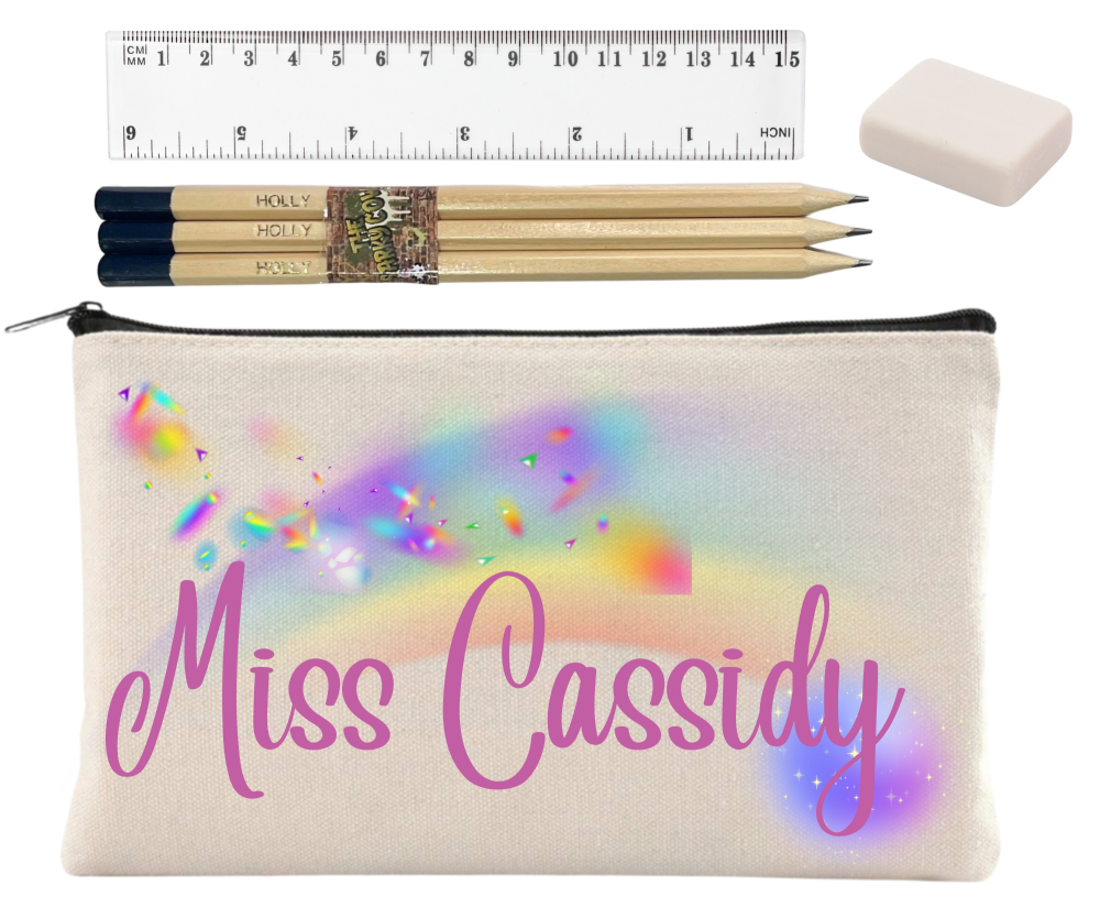 Teacher Pencil Case Rainbow