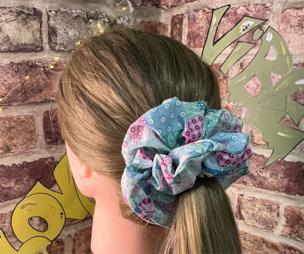Pastel Patchwork Scrunchie