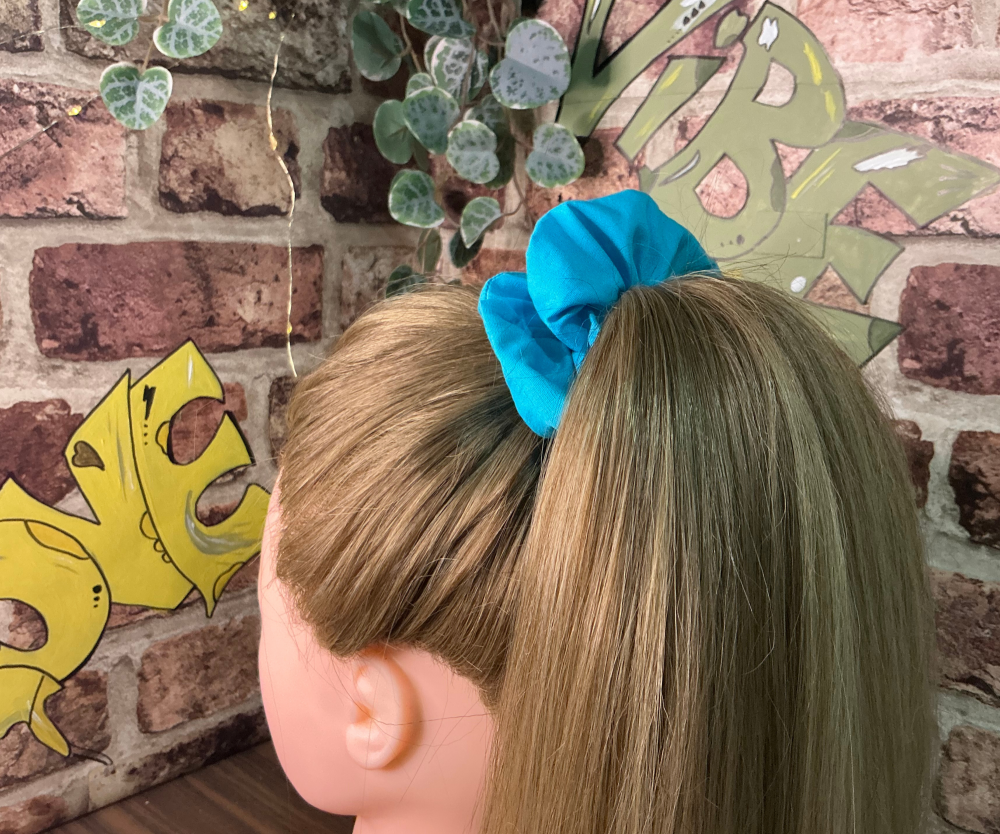 Turquoise Hair Scrunchie