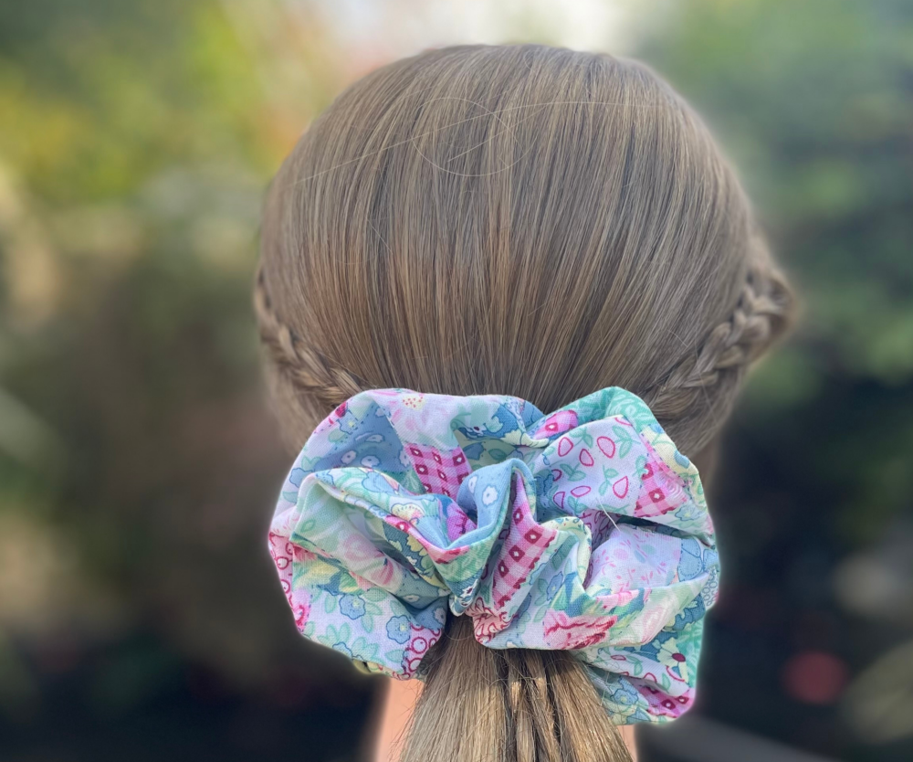 Pastel Patchwork Scrunchie
