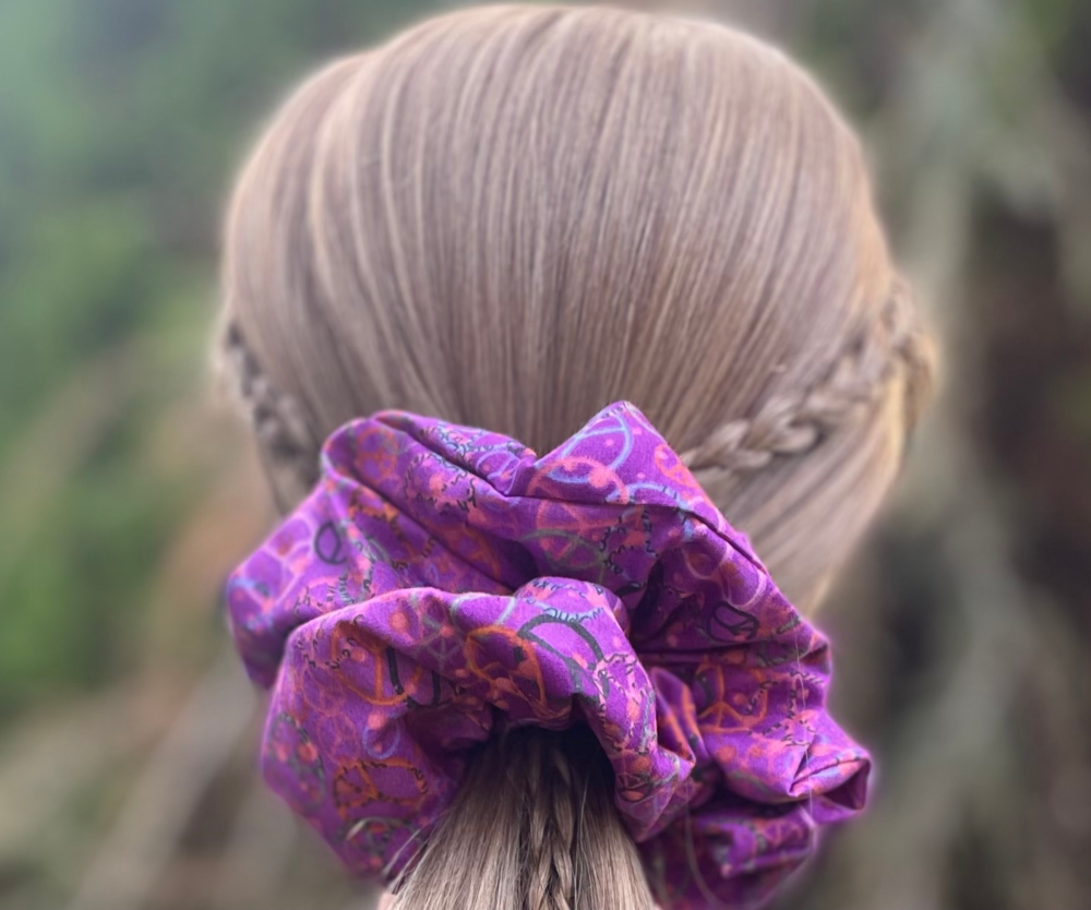 Purple Boho Scrunchie