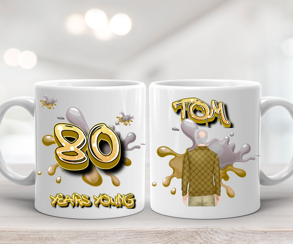 80th Birthday Mug for Him