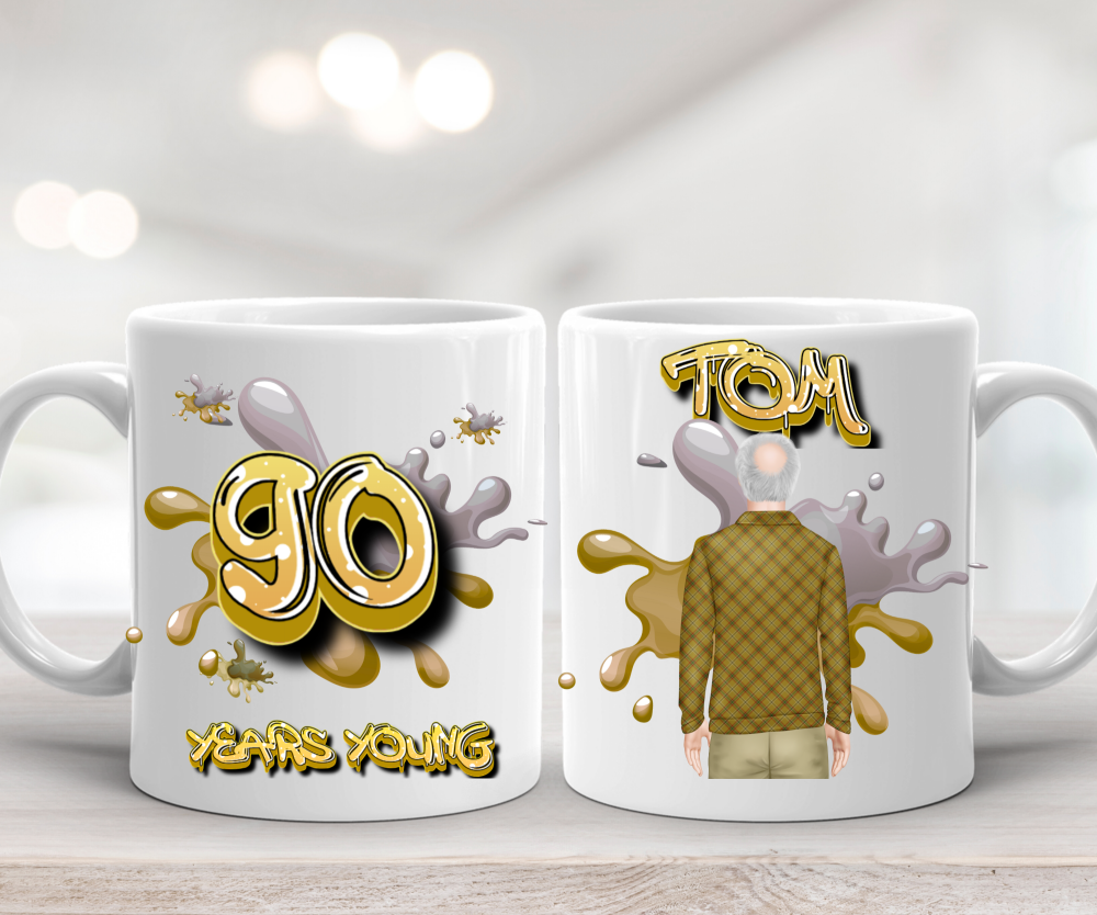 90th Birthday Mug for Him