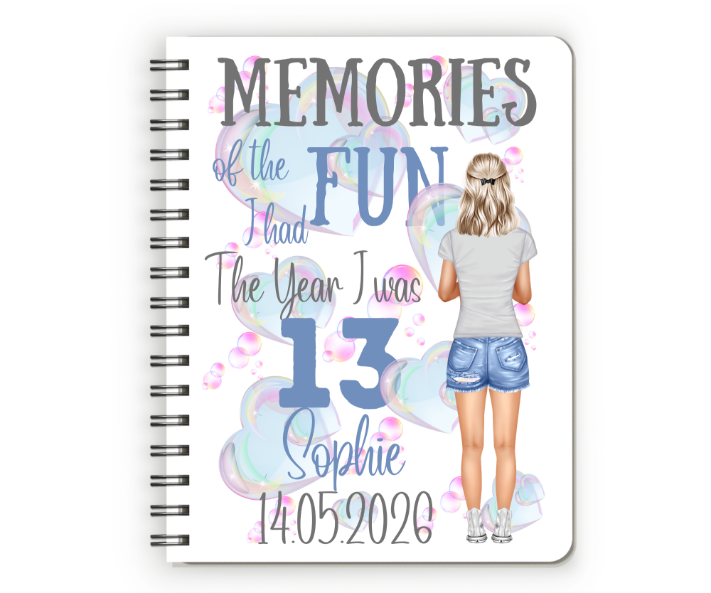 13th Birthday Girl Notebook