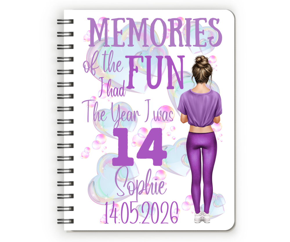 14th Birthday Girl Notebook