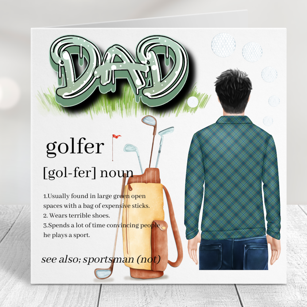 Dad Golf Card